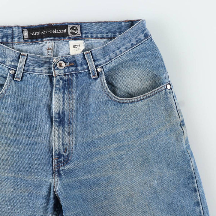 1990'S Levi's SILVER TAB Straight+Relaxed Tapered Denim Pants, Men's W34 (approx.), Vintage cotton blue type Vintage Second Hand