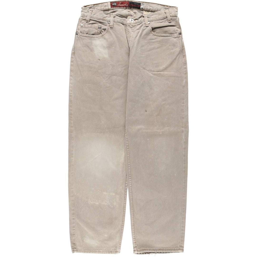 1990'S Levi's Silver Tab Elements Tapered Denim Pants, Made in USA, Men's Size W32 (approx.), Vintage cotton gray type Vintage Second Hand