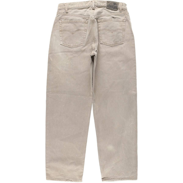 1990'S Levi's Silver Tab Elements Tapered Denim Pants, Made in USA, Men's Size W32 (approx.), Vintage cotton gray type Vintage Second Hand