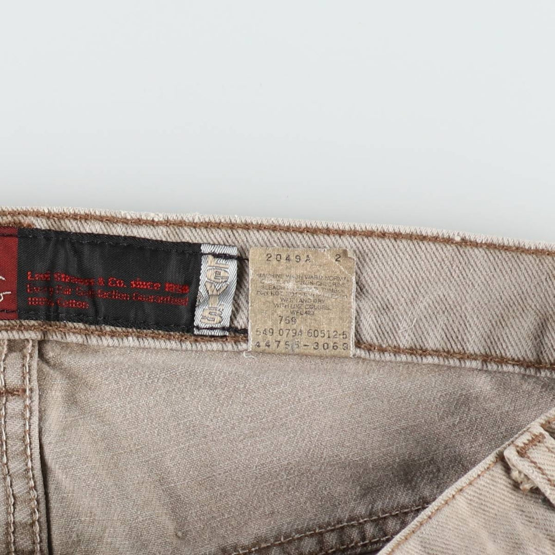 1990'S Levi's Silver Tab Elements Tapered Denim Pants, Made in USA, Men's Size W32 (approx.), Vintage cotton gray type Vintage Second Hand