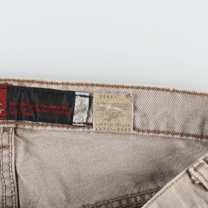 1990'S Levi's Silver Tab Elements Tapered Denim Pants, Made in USA, Men's Size W32 (approx.), Vintage cotton gray type Vintage Second Hand