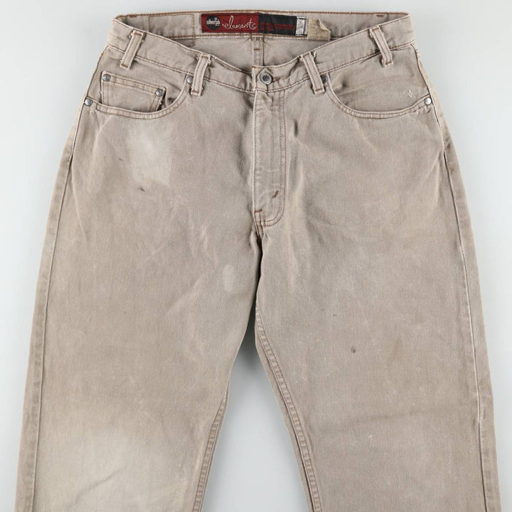 1990'S Levi's Silver Tab Elements Tapered Denim Pants, Made in USA, Men's Size W32 (approx.), Vintage cotton gray type Vintage Second Hand
