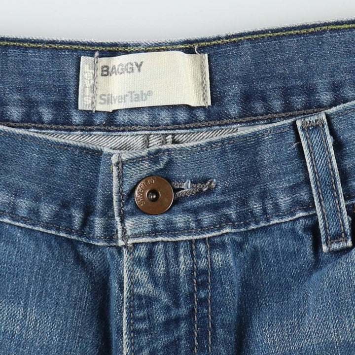 Levi's SILVER TAB BAGGY tapered denim pants for men, size w34 cotton blue type Vintage Second Hand