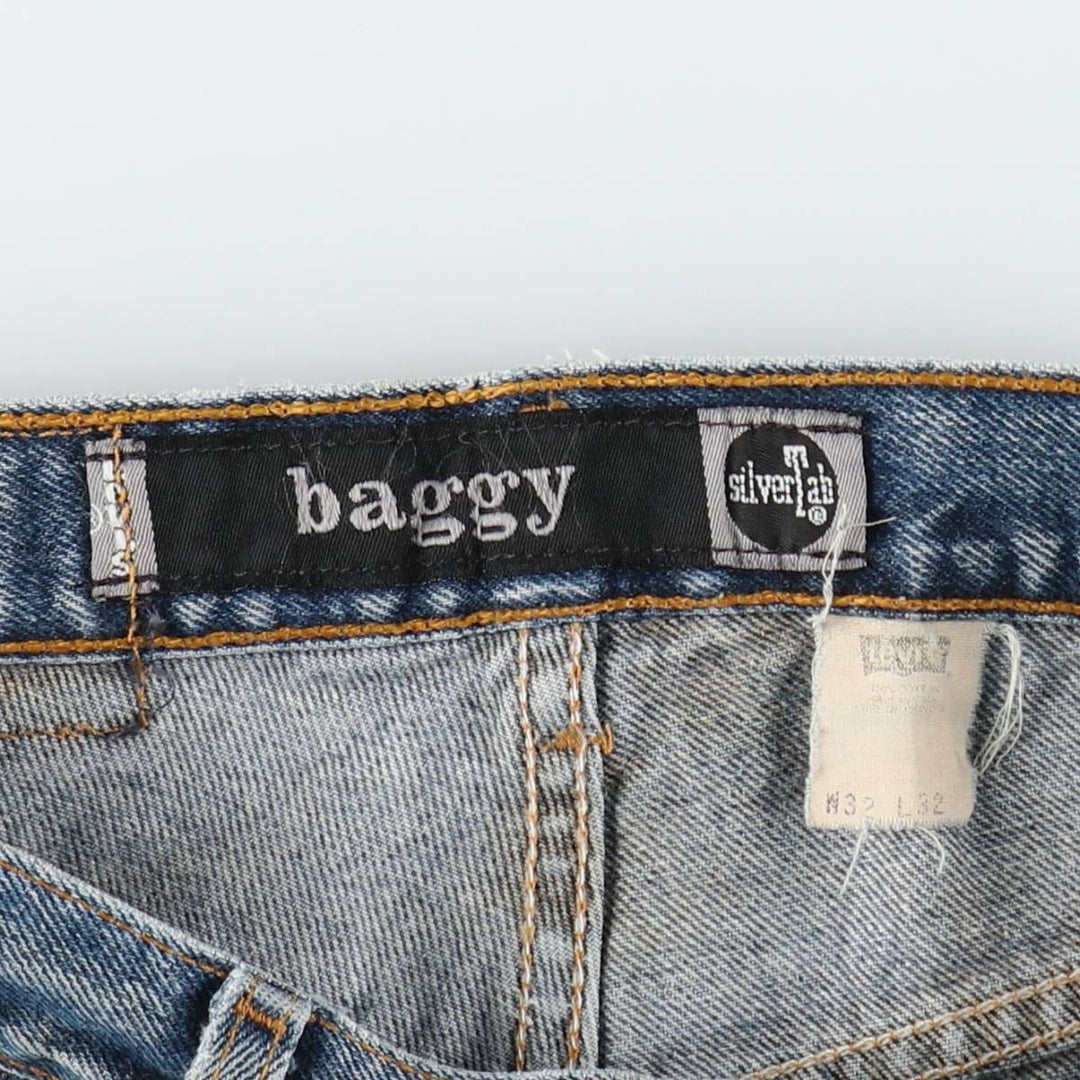 90'S Levi's Silver Tab Baggy Tapered Denim Pants, Men's, Size W32, Vintage unclear blue type Vintage Second Hand