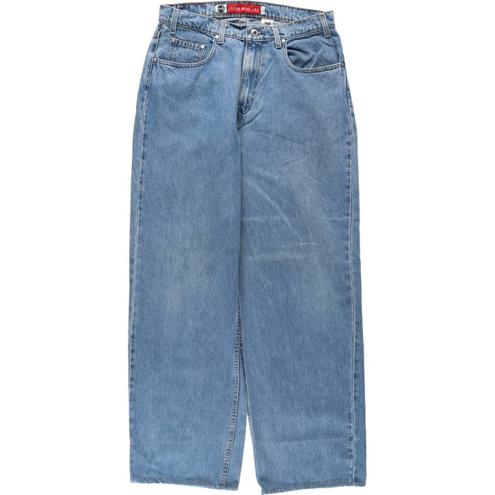 1990'S Levi's Silver Tab Loose Wide Leg Tapered Denim Pants, Men's Size W34 (approx.), Vintage cotton blue type Vintage Second Hand