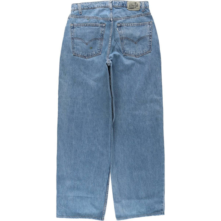 1990'S Levi's Silver Tab Loose Wide Leg Tapered Denim Pants, Men's Size W34 (approx.), Vintage cotton blue type Vintage Second Hand