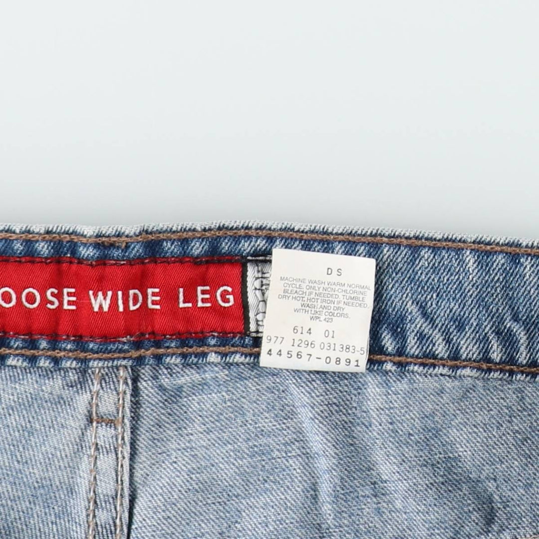 1990'S Levi's Silver Tab Loose Wide Leg Tapered Denim Pants, Men's Size W34 (approx.), Vintage cotton blue type Vintage Second Hand
