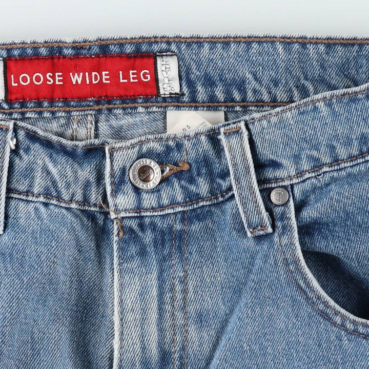 1990'S Levi's Silver Tab Loose Wide Leg Tapered Denim Pants, Men's Size W34 (approx.), Vintage cotton blue type Vintage Second Hand