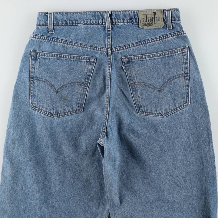 1990'S Levi's Silver Tab Loose Wide Leg Tapered Denim Pants, Men's Size W34 (approx.), Vintage cotton blue type Vintage Second Hand