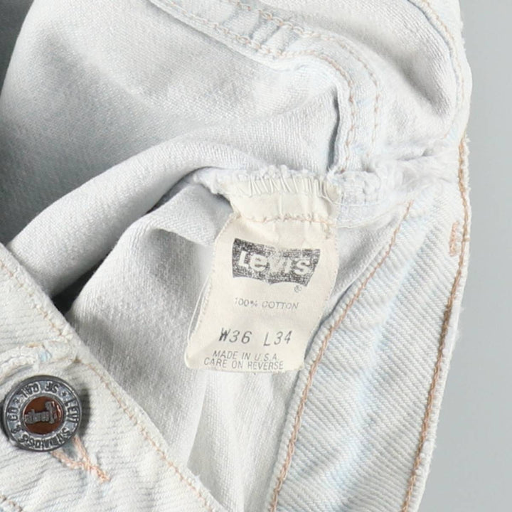 1990'S Levi's Silver Tab Loose Tapered Denim Pants, Made in USA, Men's Size W34 (approx.), Vintage cotton Blue type light blue Vintage Second Hand