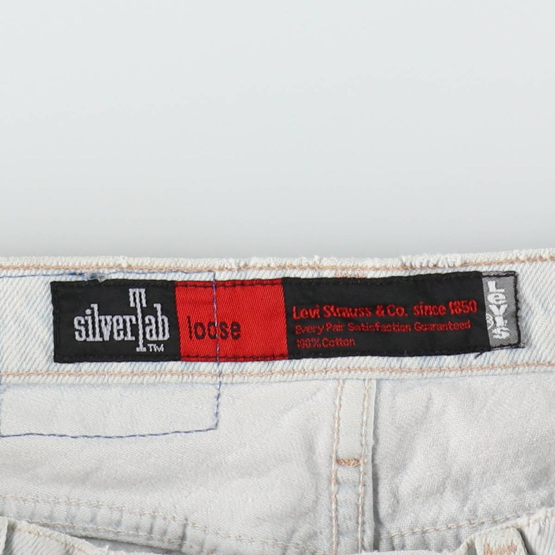 1990'S Levi's Silver Tab Loose Tapered Denim Pants, Made in USA, Men's Size W34 (approx.), Vintage cotton Blue type light blue Vintage Second Hand