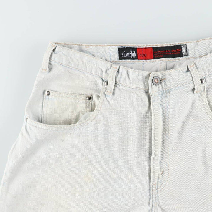 1990'S Levi's Silver Tab Loose Tapered Denim Pants, Made in USA, Men's Size W34 (approx.), Vintage cotton Blue type light blue Vintage Second Hand