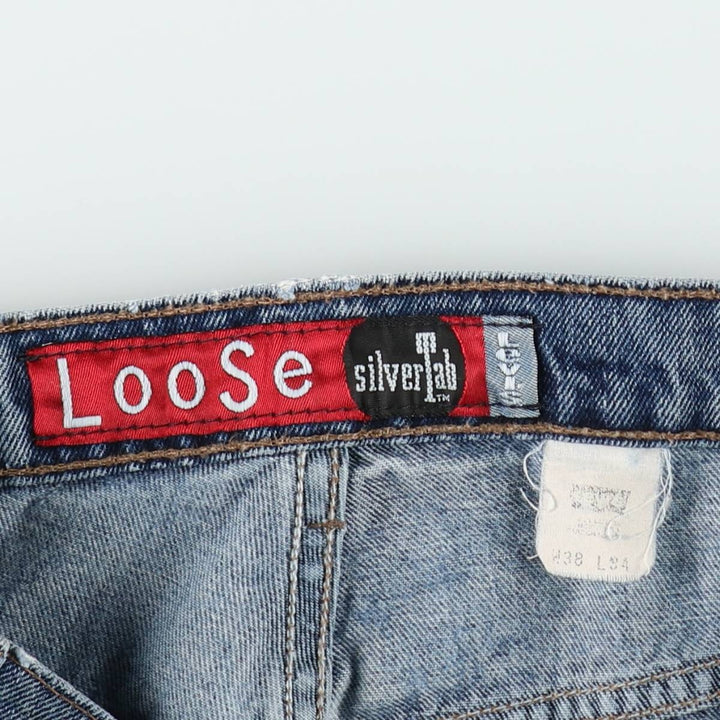 Levi's SILVER TAB Loose Tapered Denim Pants, Men's W38 (approx.) unclear blue type Vintage Second Hand