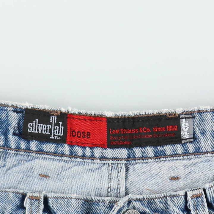 90'S Levi's Silver Tab loose tapered denim pants, made in the USA, vintage, men's size 34. cotton blue type Vintage Second Hand