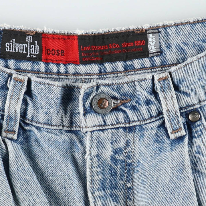 90'S Levi's Silver Tab loose tapered denim pants, made in the USA, vintage, men's size 34. cotton blue type Vintage Second Hand