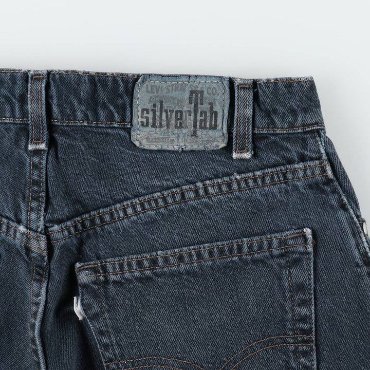90'S Levi's Silver Tab Loose Black Denim Tapered Jeans, Made in USA, Men's W32 (approx.), Vintage cotton navy blue type Vintage Second Hand