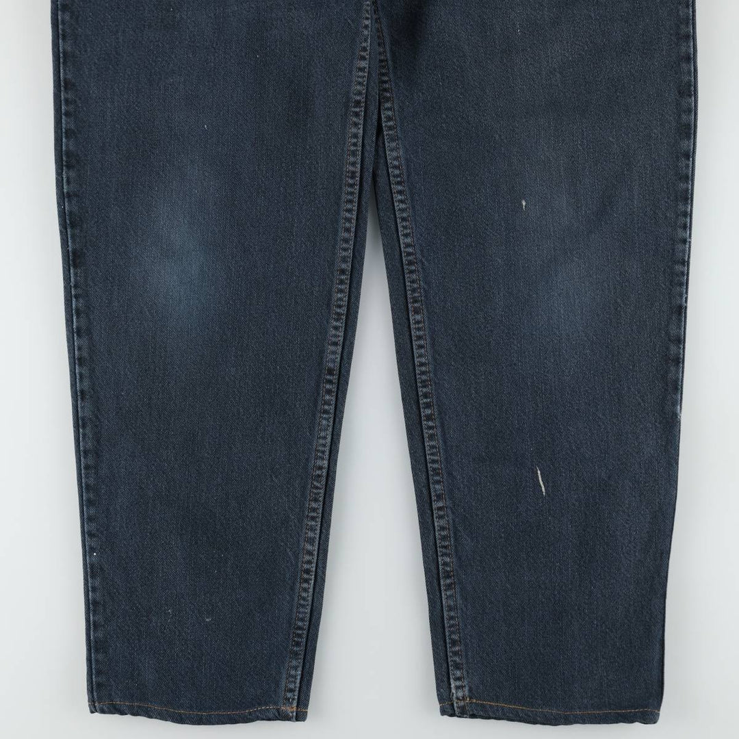 90'S Levi's Silver Tab Loose Black Denim Tapered Jeans, Made in USA, Men's W32 (approx.), Vintage cotton navy blue type Vintage Second Hand