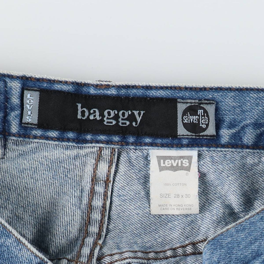 Levi's SILVER TAB BAGGY Tapered Denim Pants (Men's W29 equivalent) cotton blue type Vintage Second Hand