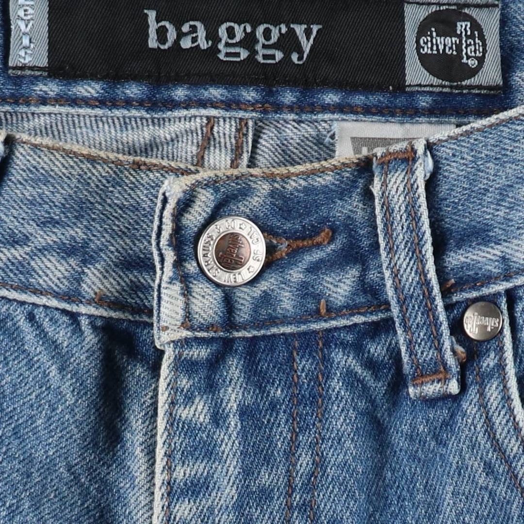 Levi's SILVER TAB BAGGY Tapered Denim Pants (Men's W29 equivalent) cotton blue type Vintage Second Hand