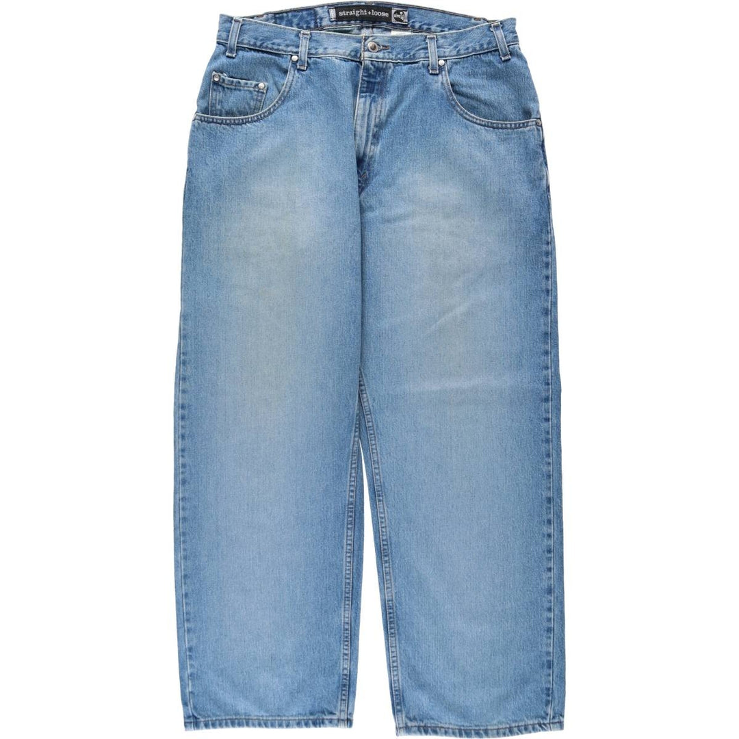 90'S Levi's Silver Tab Straight+Loose Tapered Denim Pants, Men's W35 (approx.), Vintage cotton blue type Vintage Second Hand