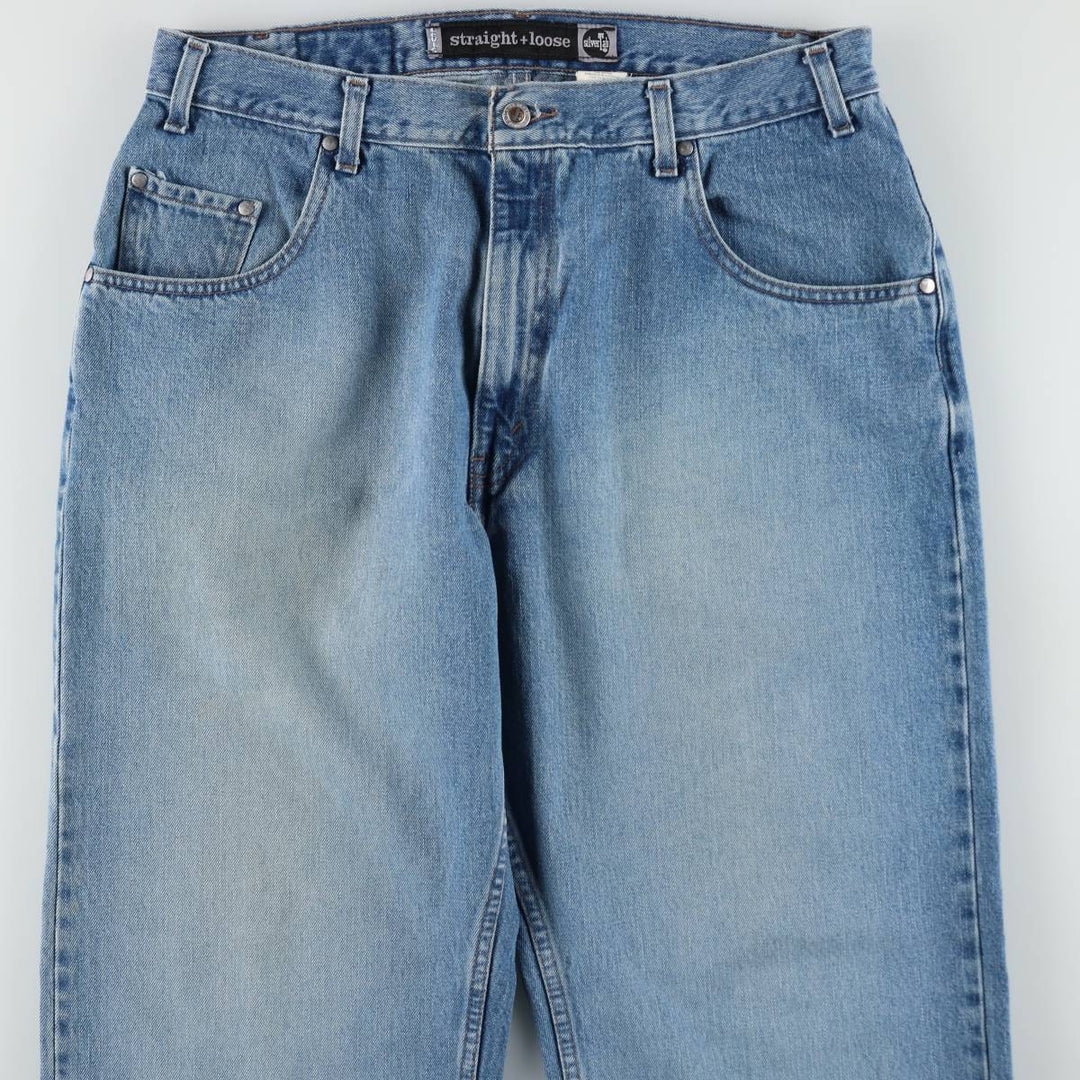 90'S Levi's Silver Tab Straight+Loose Tapered Denim Pants, Men's W35 (approx.), Vintage cotton blue type Vintage Second Hand