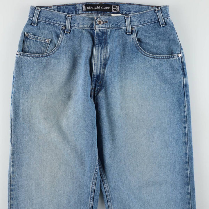 90'S Levi's Silver Tab Straight+Loose Tapered Denim Pants, Men's W35 (approx.), Vintage cotton blue type Vintage Second Hand