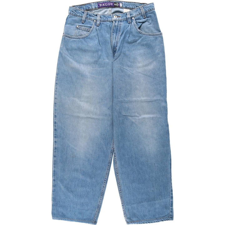 90'S Levi's Silver Tab Baggy Tapered Denim Pants, Made in USA, Men's Size W33 (approx.), Vintage cotton blue type Vintage Second Hand