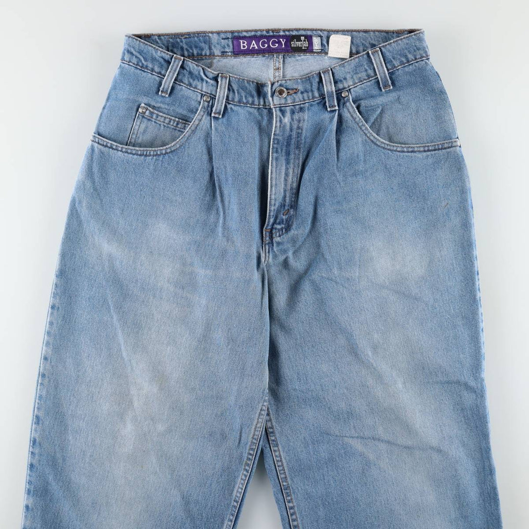 90'S Levi's Silver Tab Baggy Tapered Denim Pants, Made in USA, Men's Size W33 (approx.), Vintage cotton blue type Vintage Second Hand