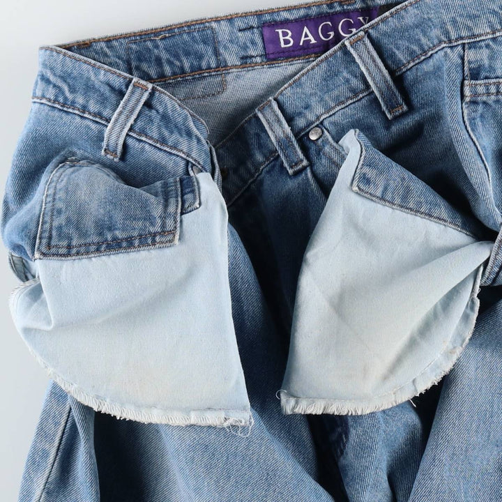 90'S Levi's Silver Tab Baggy Tapered Denim Pants, Made in USA, Men's Size W33 (approx.), Vintage cotton blue type Vintage Second Hand