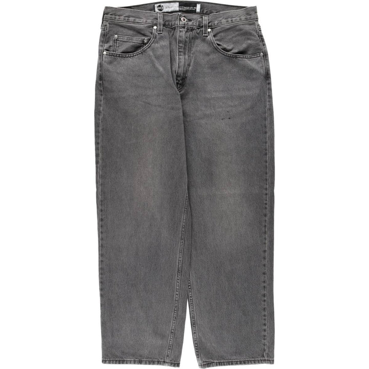 Levi's SILVER TAB Loose Black Denim Tapered Jeans, Men's Size W36 (approx.) cotton gray type Vintage Second Hand