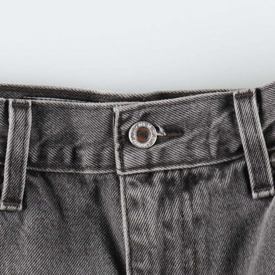 Levi's SILVER TAB Loose Black Denim Tapered Jeans, Men's Size W36 (approx.) cotton gray type Vintage Second Hand