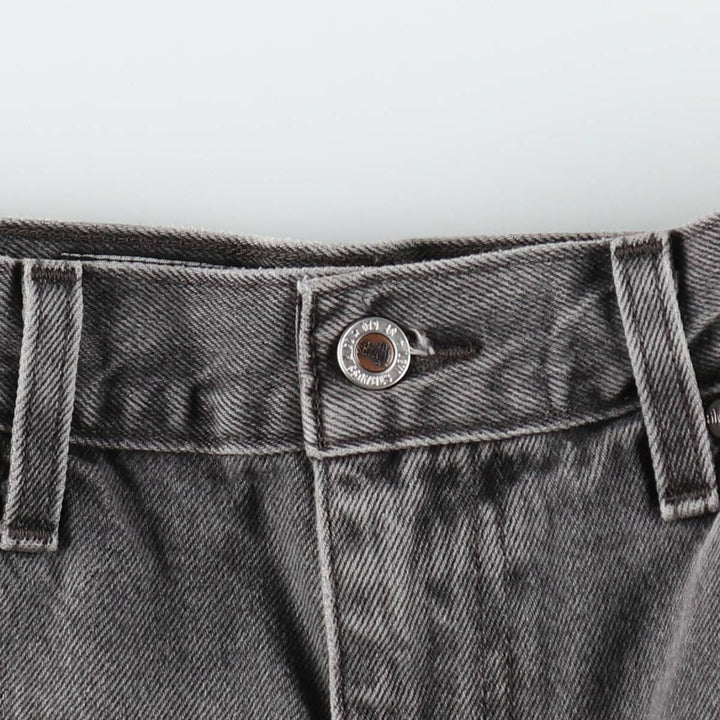 Levi's SILVER TAB Loose Black Denim Tapered Jeans, Men's Size W36 (approx.) cotton gray type Vintage Second Hand