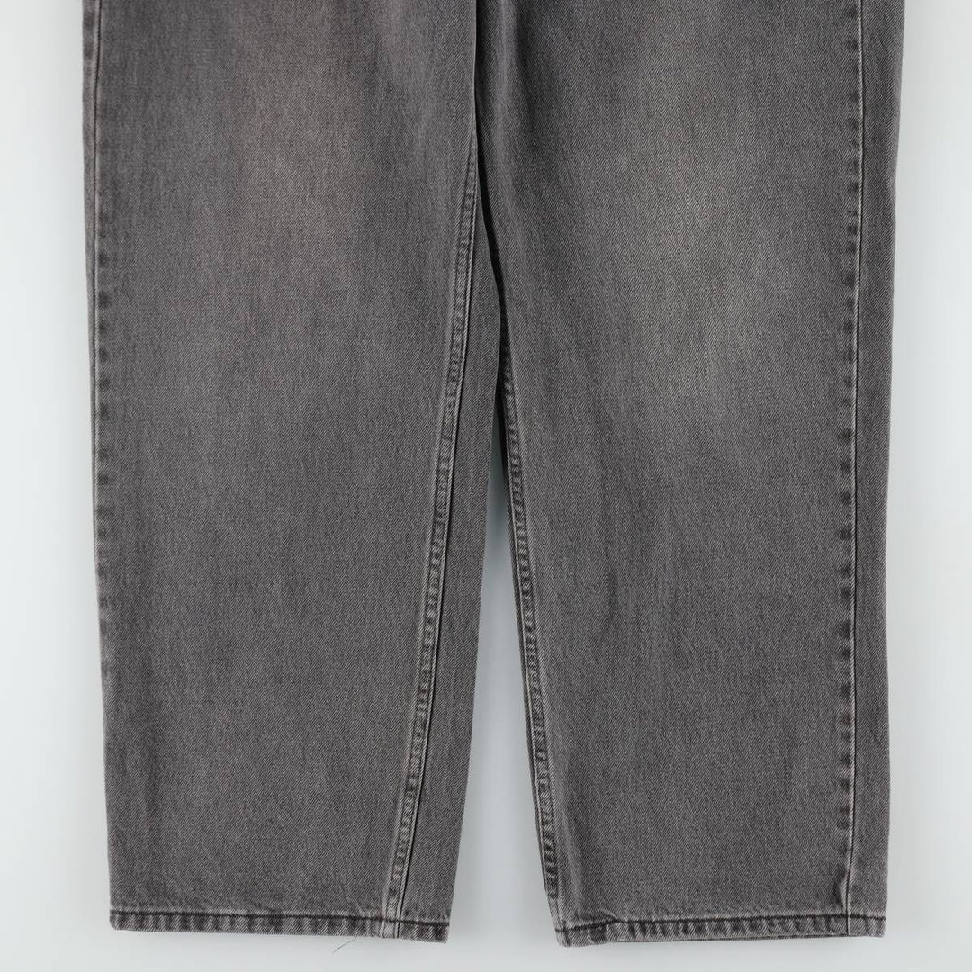Levi's SILVER TAB Loose Black Denim Tapered Jeans, Men's Size W36 (approx.) cotton gray type Vintage Second Hand