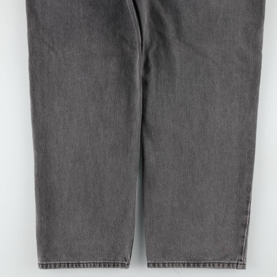 Levi's SILVER TAB Loose Black Denim Tapered Jeans, Men's Size W36 (approx.) cotton gray type Vintage Second Hand