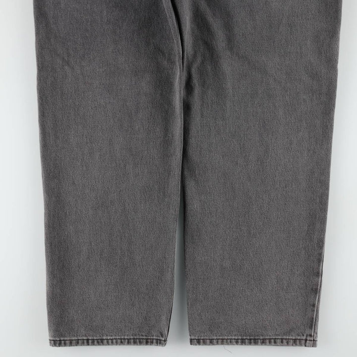 Levi's SILVER TAB Loose Black Denim Tapered Jeans, Men's Size W36 (approx.) cotton gray type Vintage Second Hand