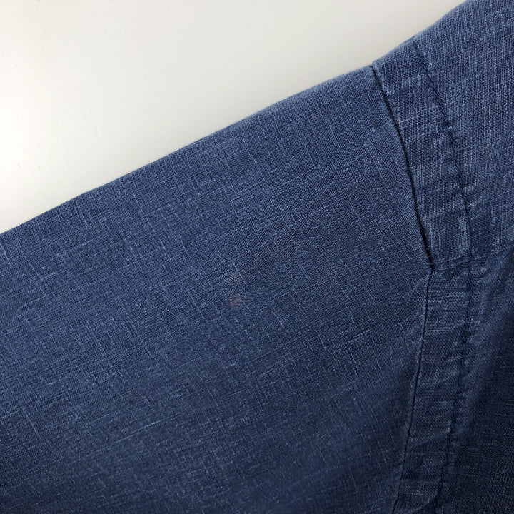 Orvis Short-Sleeve Tencel x Hemp Shirt, Men's Size XL (approx.) Hemp blue type Vintage Second Hand