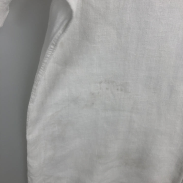 Ralph Lauren Classic Fit short sleeve linen button down shirt, men's size XL linen white type Vintage Second Hand