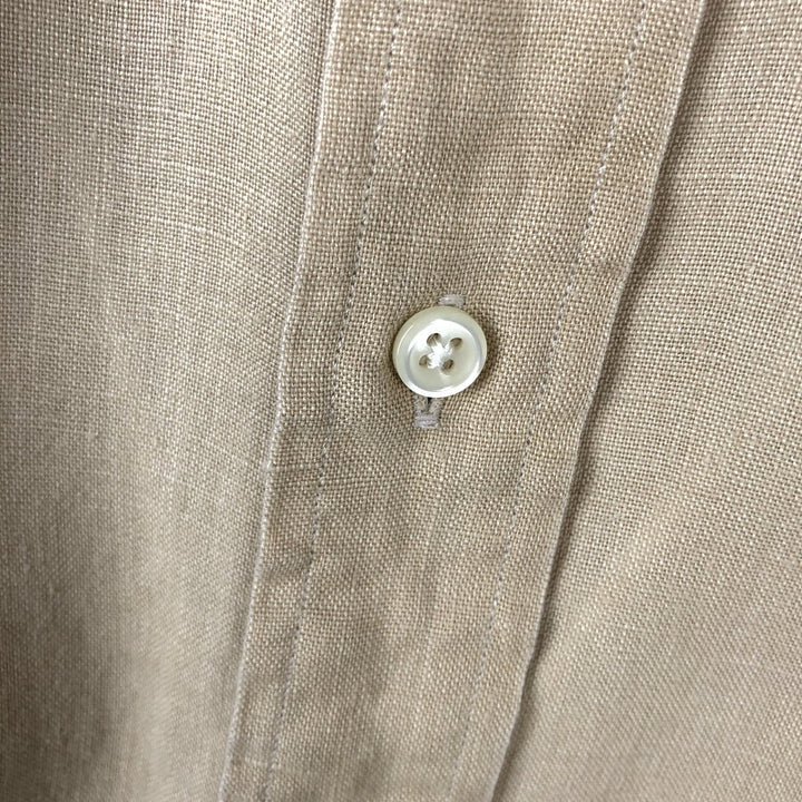 Ralph Lauren BLAKE short sleeve linen button down shirt, men's size L linen Beige type Vintage Second Hand