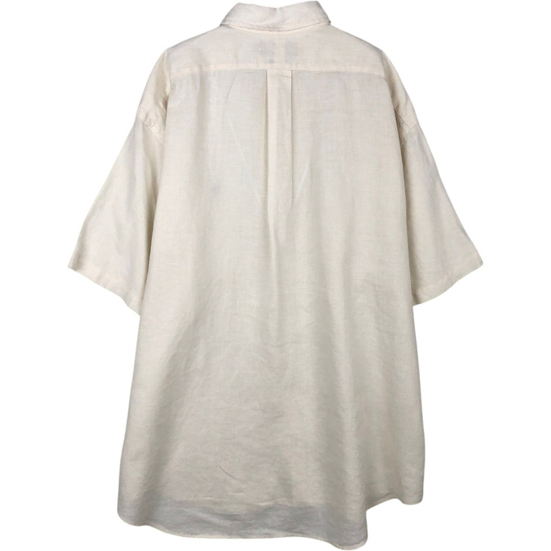 Ralph Lauren BLAKE short sleeve linen button down shirt, men's XL size linen white type Vintage Second Hand