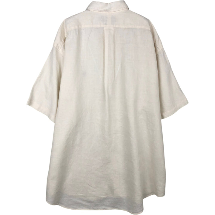 Ralph Lauren BLAKE short sleeve linen button down shirt, men's XL size linen white type Vintage Second Hand