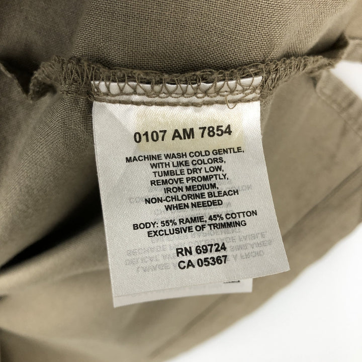 2000'S Columbia Short-Sleeve Cotton x Linen Box Shirt, Men's Size XL (approx.) linen Khaki type Vintage Second Hand