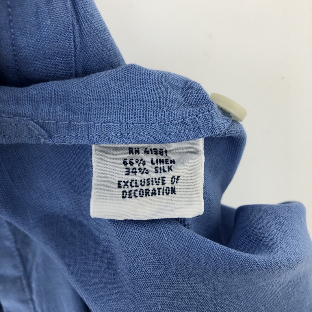 Ralph Lauren POLO RALPH LAUREN Short Sleeve Open Collar Linen Shirt Box Shirt Men's XL linen Blue type light blue Vintage Second Hand