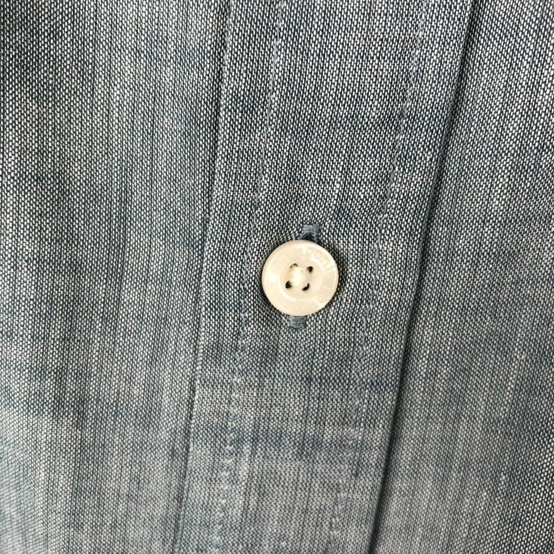2000s- Patagonia Organic Cotton Short-Sleeve Button-Down Shirt, Men's Size M (approx.) Organic cotton blue type Vintage Second Hand