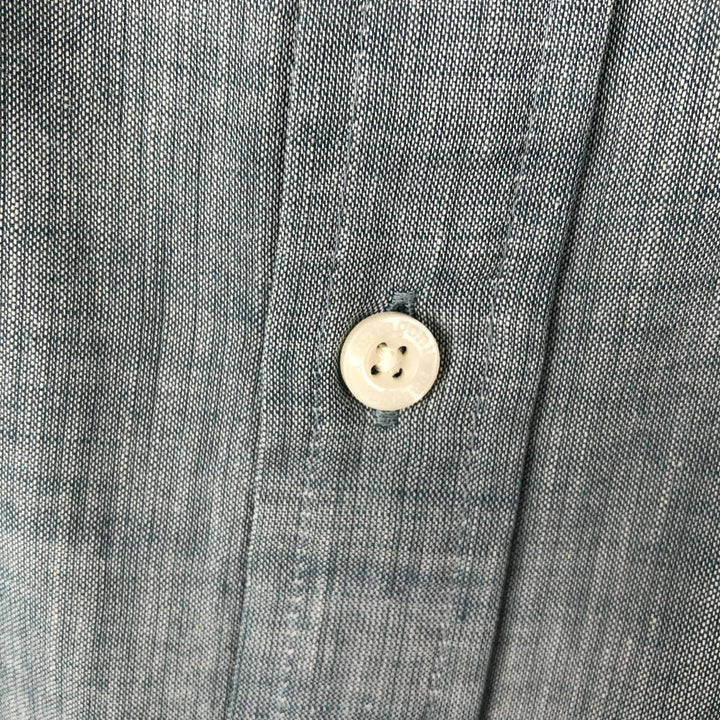 2000s- Patagonia Organic Cotton Short-Sleeve Button-Down Shirt, Men's Size M (approx.) Organic cotton blue type Vintage Second Hand