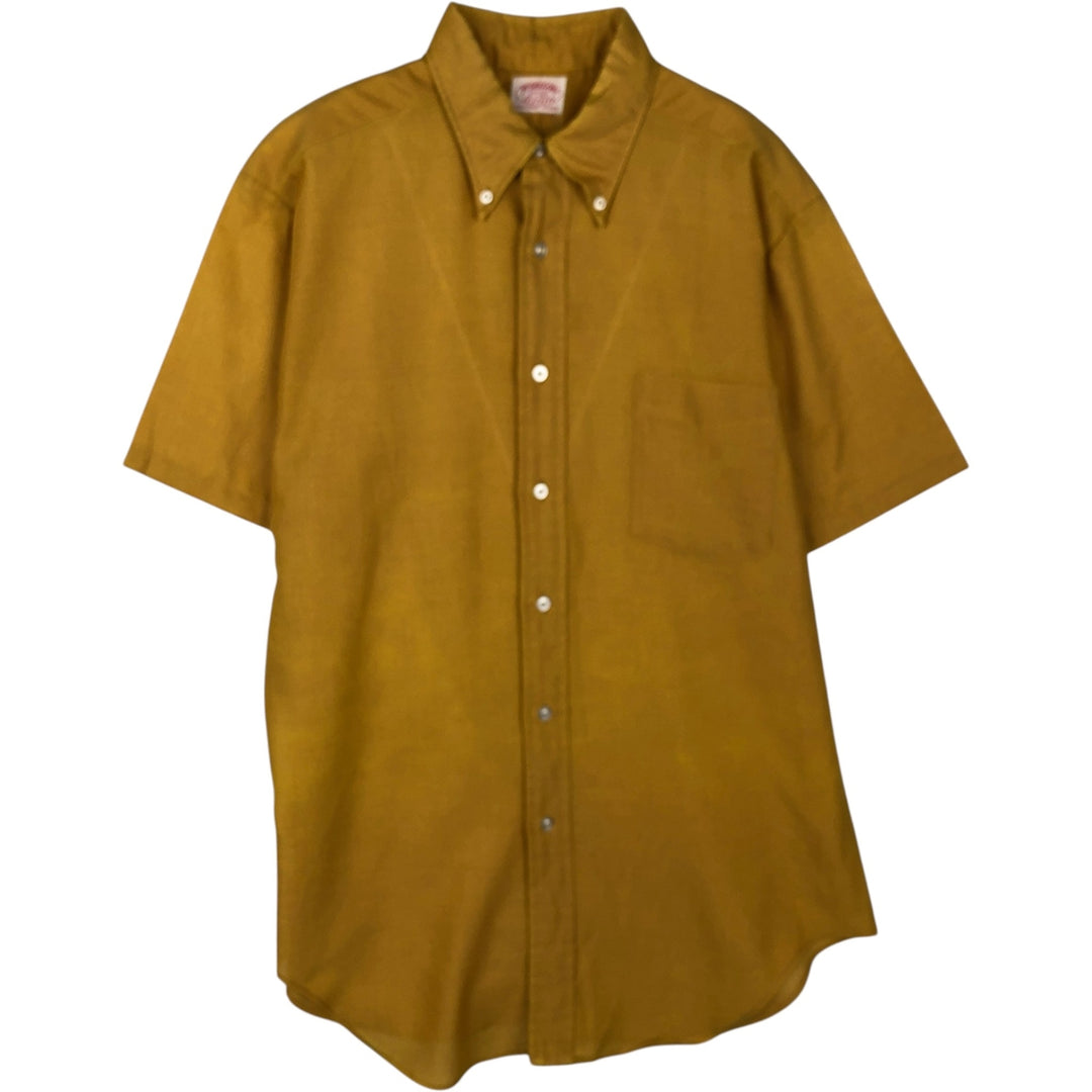 McREGOR SCOTSET Short-Sleeve Button-Down Shirt, Men's Size L (approx.) unclear yellow type Vintage Second Hand