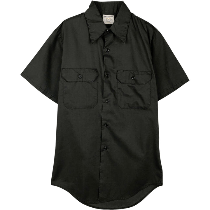 Big Mac Short-Sleeve Poly-Cotton Shirt, Men's Size S polyester Charcoal Vintage Second Hand
