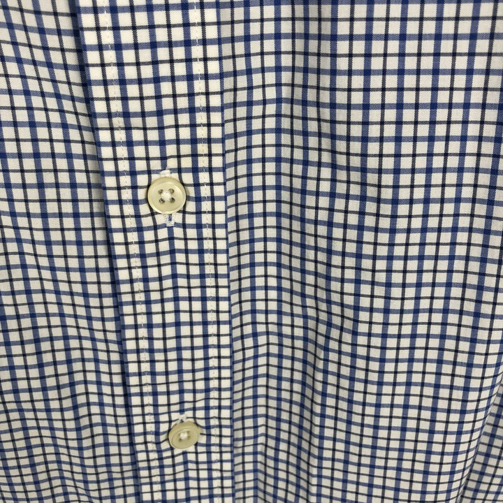 Ralph Lauren CUSTOM FIT short sleeve button down check shirt men's size L cotton blue type Vintage Second Hand