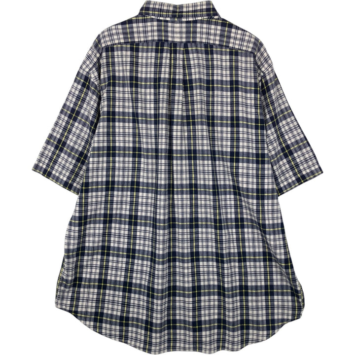 Ralph Lauren BLAIRE short sleeve button down check shirt men's XL size cotton blue type Vintage Second Hand