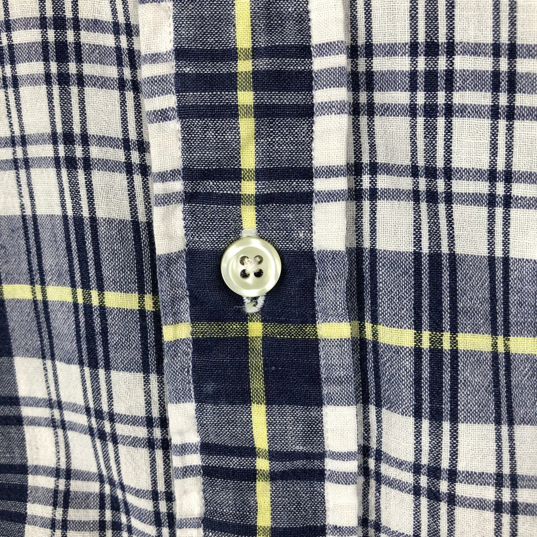 Ralph Lauren BLAIRE short sleeve button down check shirt men's XL size cotton blue type Vintage Second Hand