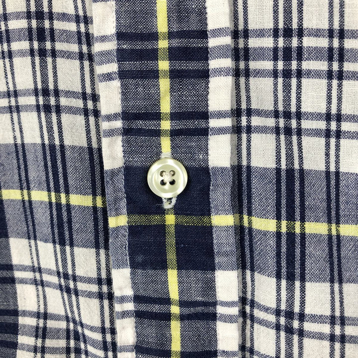 Ralph Lauren BLAIRE short sleeve button down check shirt men's XL size cotton blue type Vintage Second Hand